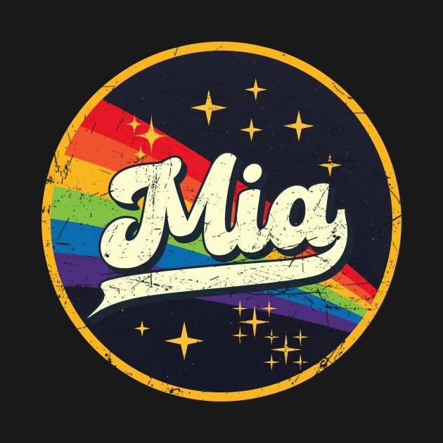 Mia // Rainbow In Space Vintage Grunge-Style by LMW Art