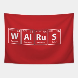 Walrus (W-Al-Ru-S) Periodic Elements Spelling Tapestry