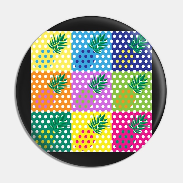 Polka Pineapple Pop Art Pin by implexity