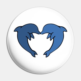 Blue dolphins Pin