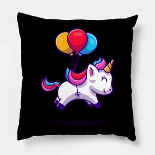 Funny Unicorn Balloons Pillow