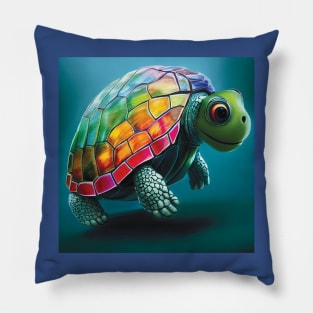 Colourful Turtle Art Pillow