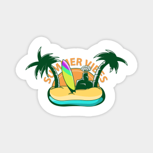 summer vibes island classic Magnet