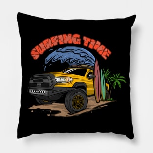 4Runner Toyota Surfing Time Holiday - Yellow Pillow