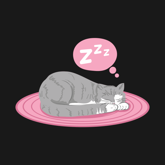 Sleeping Grey Tabby Cat by SWON Design