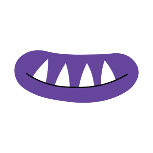 Halloween Big Purple Mouth T-Shirt