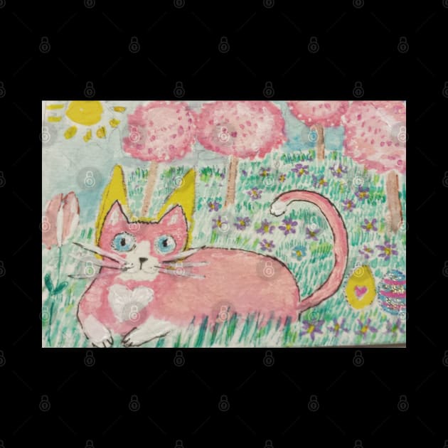 Pink kitty cat by SamsArtworks