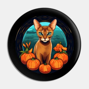 Abyssinian Cat Halloween, Cat Lover Pin