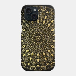 Gold/Black Spiral Pattern Phone Case