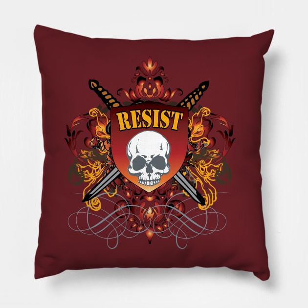 RESIST TYRANNY Pillow by StephenBibbArt