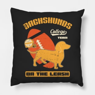 Dachshund American football funny college team Pillow