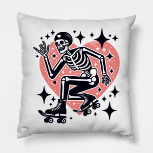 Skeleton Skater Pillow