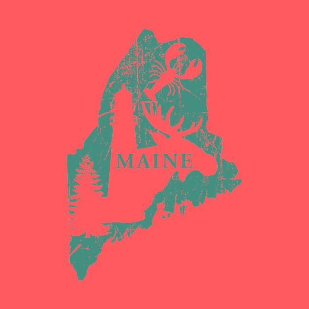 All Things Maine - Light Tees by andyjhunter