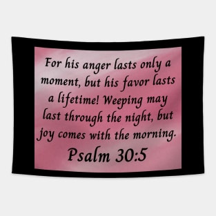 Bible Verse Psalm 30:5 Tapestry