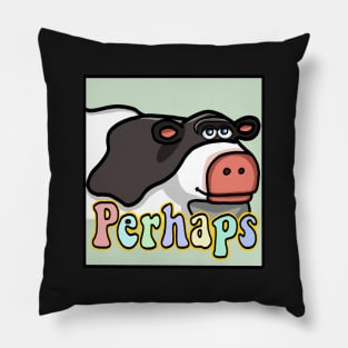 Perhaps Cow - Multicolor Pillow