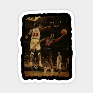 MJ #23 vs Patrick Ewing #33 Vintage Magnet