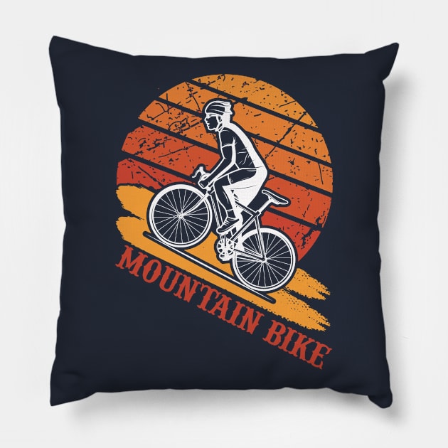 Mountain bike Bmx rider. Riding fan cycling. Perfect present for mom mother dad father friend him or her Pillow by SerenityByAlex