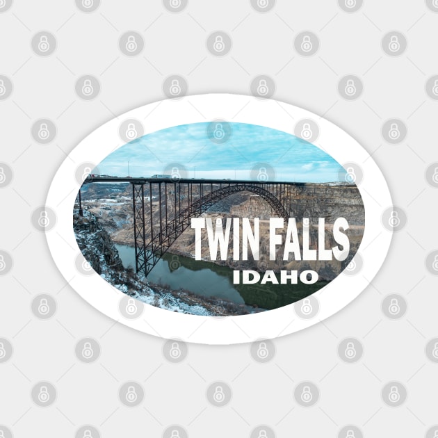 Twin Falls Idaho Bumper Sticker Magnet by stermitkermit