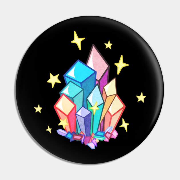 Sparkly Gemstones Pin by Kelly Louise Art