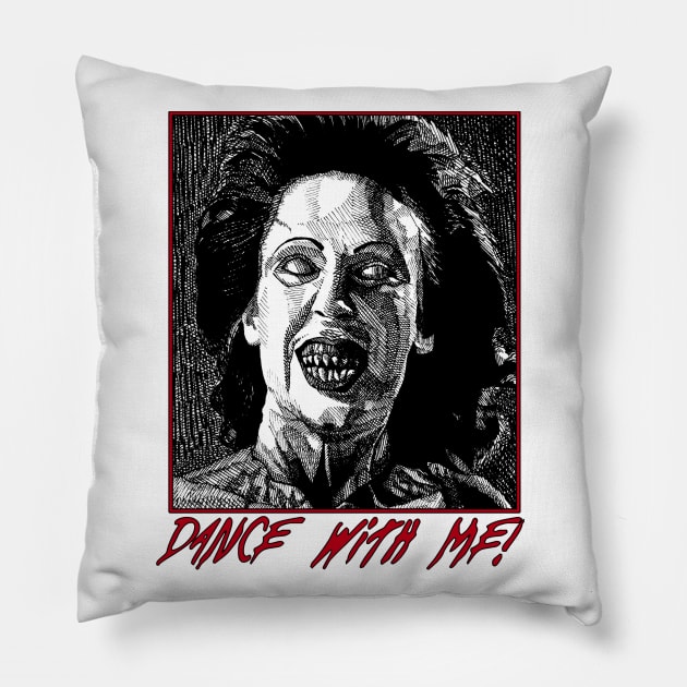 Evil Dead 2 Linda "Dance With Me!" Pillow by smccomsey