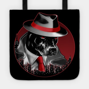 Pitbull Noire Mafia Dog Father in night city No Text Tote