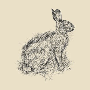 Hare Scribble Sketch T-Shirt