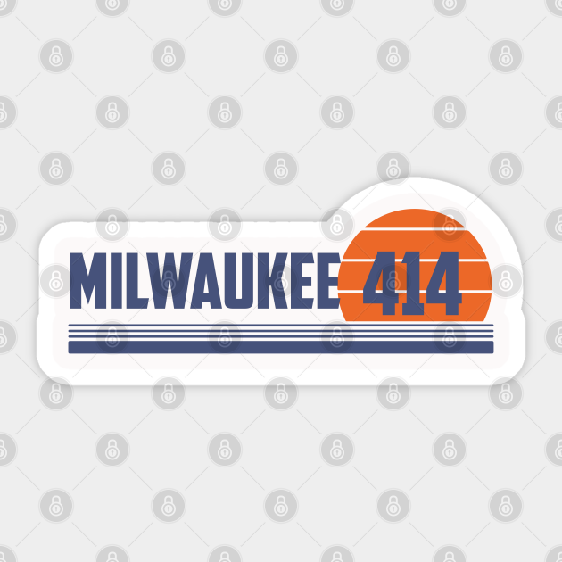 414 Milwaukee Wisconsin Area Code Hometown Pride Sticker Teepublic