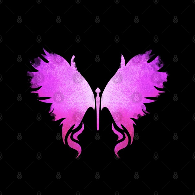 Artistic purple butterfly emoji by souw83