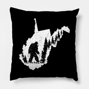 Bigfoot West Virginia State Pillow