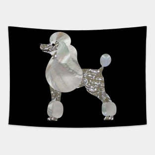 Luxury Pearl and Abalone Poodle Tapestry