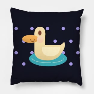 This duck is so happy in his tiny pond Pillow