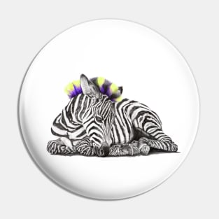 Punk Safari Zebra Pin