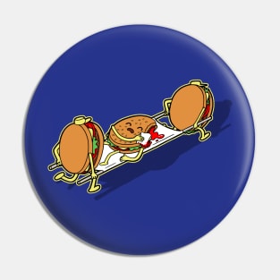 Funny Cute Burger Original Emergency Cartoon Gift For Burger Lovers Pin