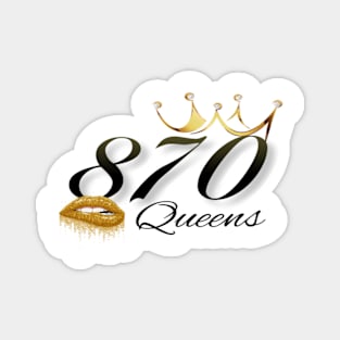 870 Queen Large Font Magnet