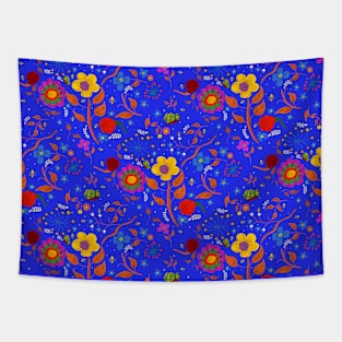 Pretty Floral Repeat Pattern Tapestry
