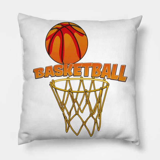 Basketball Basketball Pillow TeePublic