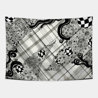 Black and White Depth Tapestry