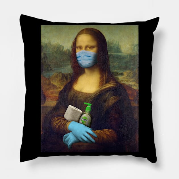 2020 Mona Lisa Pillow by Bomdesignz