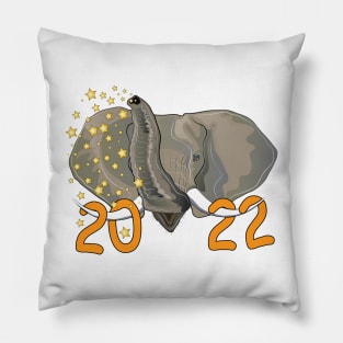 Elephant New Year 2022 Pillow