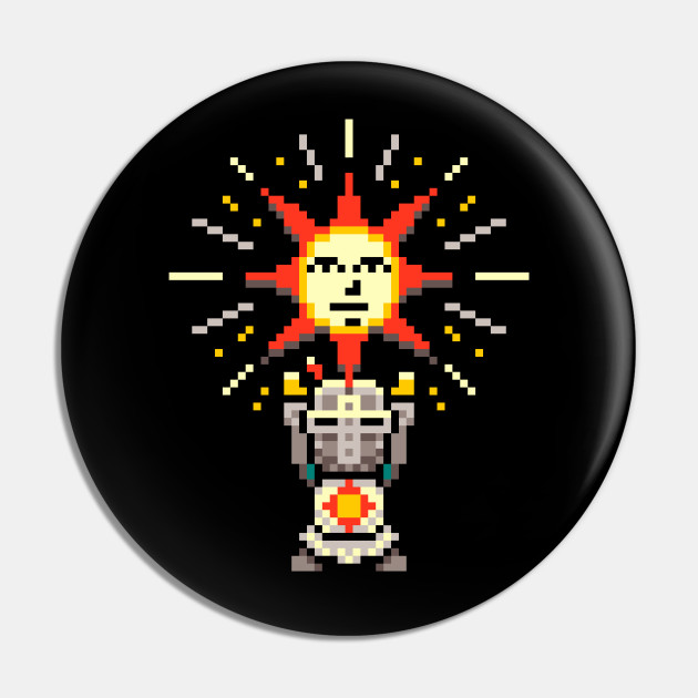 Praise The Pixel Dark Souls Solaire Pixel Art Solaire Pin Teepublic