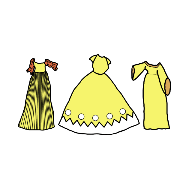 Vivid Yellow Ballgowns by LochNestFarm