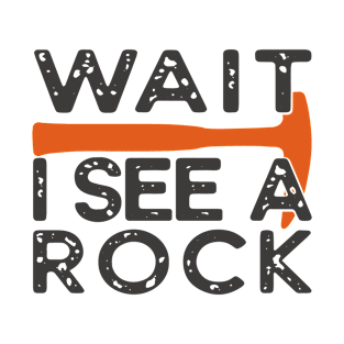 Funny Wait I See A Rock Rock Geology Rockhound Fathers Day T-Shirt