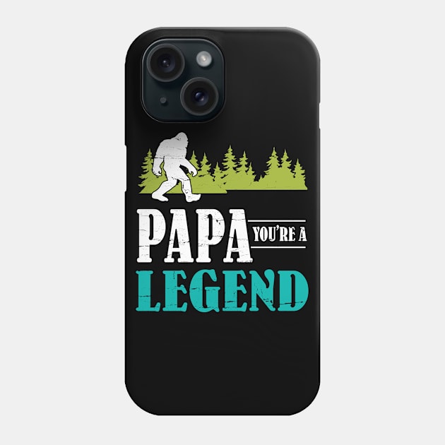 Papa Bigfoot You're A Legend Happy Father Parent Summer Independence Summer Day Vintage Retro Phone Case by DainaMotteut