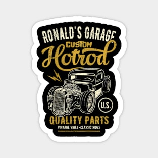 Hotrod Garage  Car Magnet