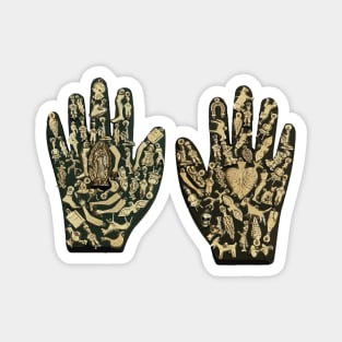 Milagritos mexican ornamental hands exvoto traditional Magnet