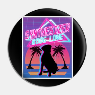 Vaporwave Aesthetic 80th Dog Synthwave Retro Pin