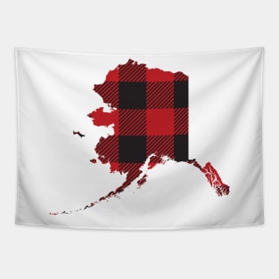 Alaska State Flannel Plaid Design Tapestry