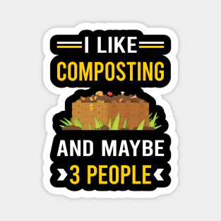 3 People Composting Compost Composter Magnet