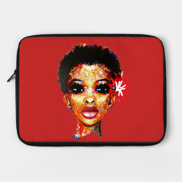 Curly Hair Short Afro Black Natural Hair Twa Afro Laptop Case