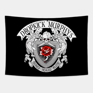 Flower and skull punk band dropkick Tapestry